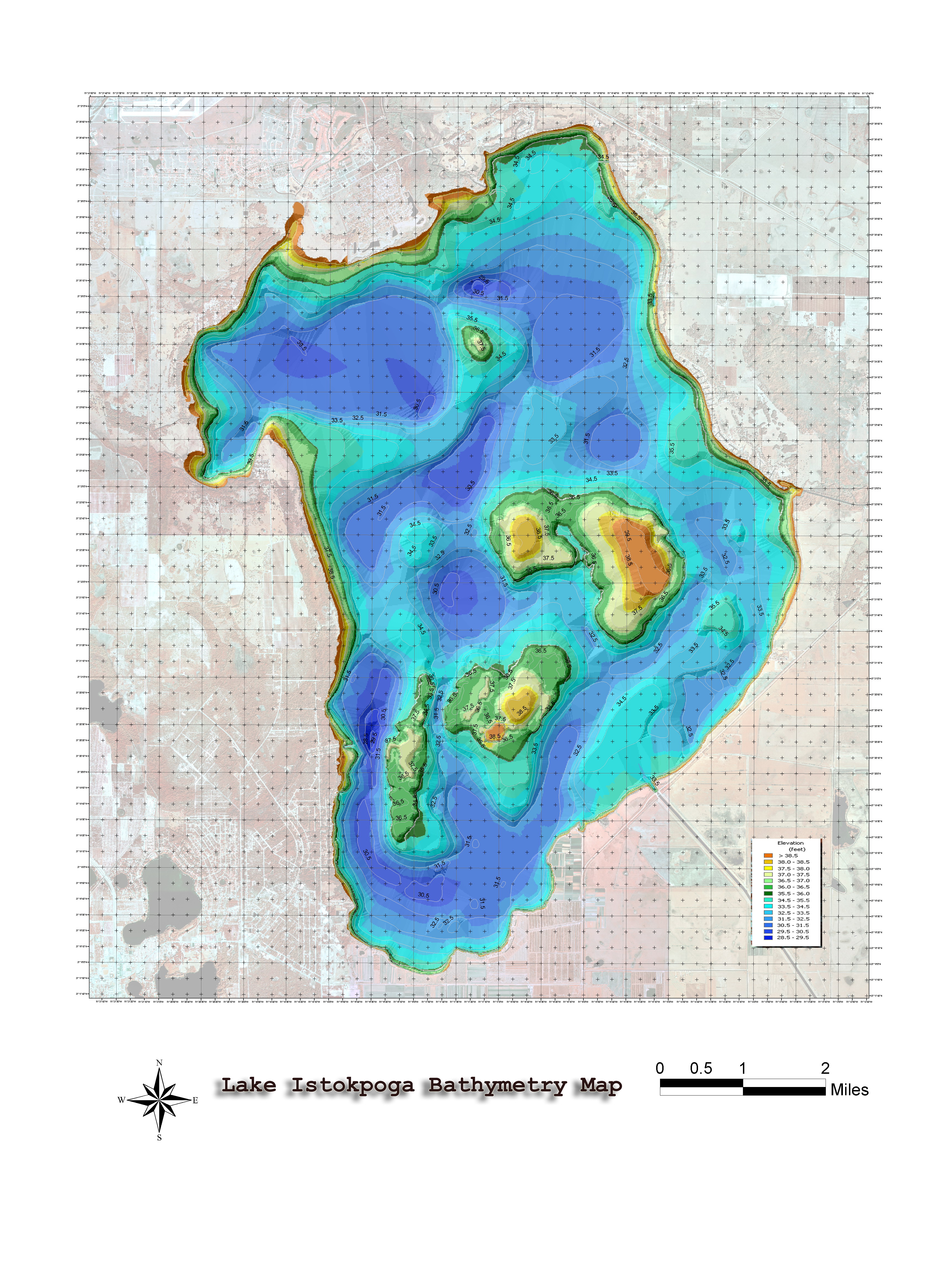 Lake Istokpoga Depth Chart